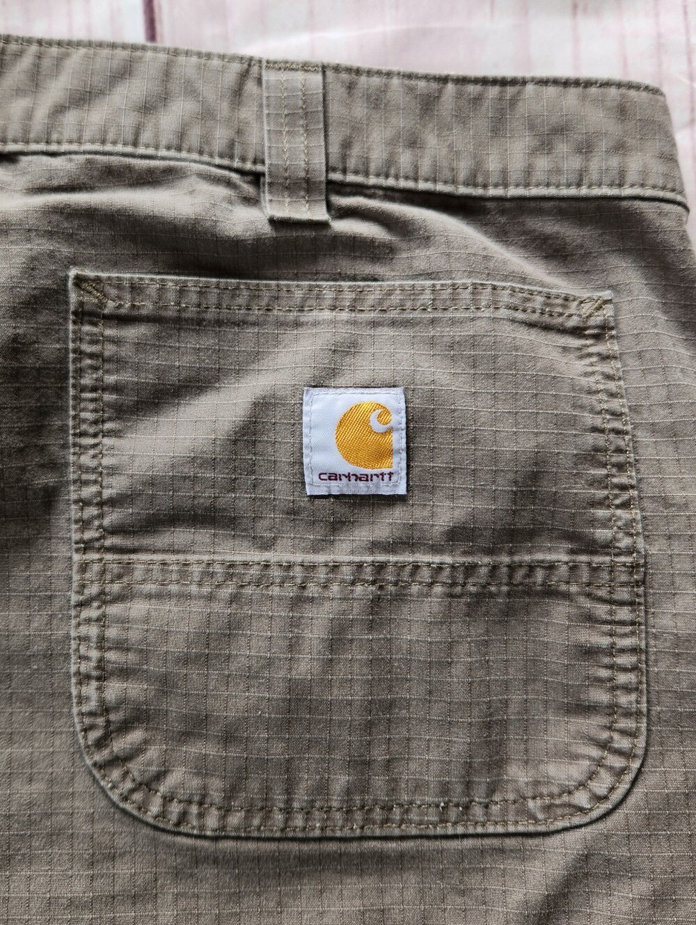 Carhartt "Force Relaxed Fit Ripstop Cargo Work Short" Brown | Men's Size 44 - Picture 6 of 12